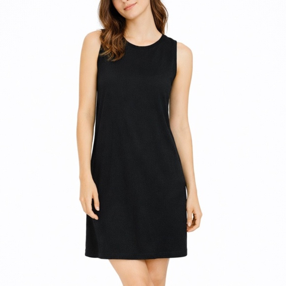 Everlane Luxe Lyocell Muscle Tank‎ Dress Black Size XS Sleeveless Mini